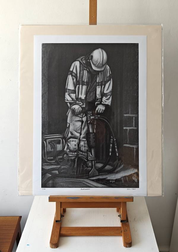 - a , Print by Julia Odell, measuring 51 x 34 cm (H x W) framed at 58 x 37 cm £110
